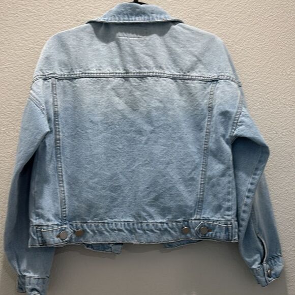 BLANKNYC Organic Cotton Denim Trucker Jacket XS EUC - Picture 4 of 6